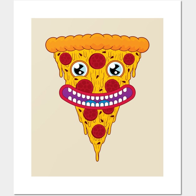 Pizza Face Wall Art by Woah_Jonny